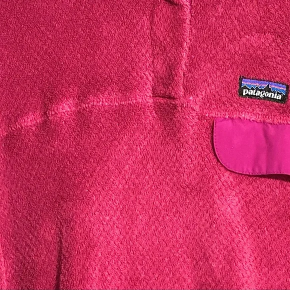 Patagonia Rubellite Star Pink Re-Tool Snap-T Pullover Fleece Sweater Top - Picture 10 of 12